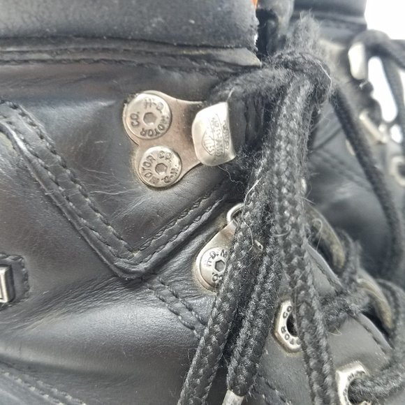Harley-Davidson black leather BADLANDS biker motorcycle lace up boots‎ 8.5 main image 5